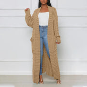 Plus Size Fashion Long Sleeve Long Sweater Jacket GOSD 6813