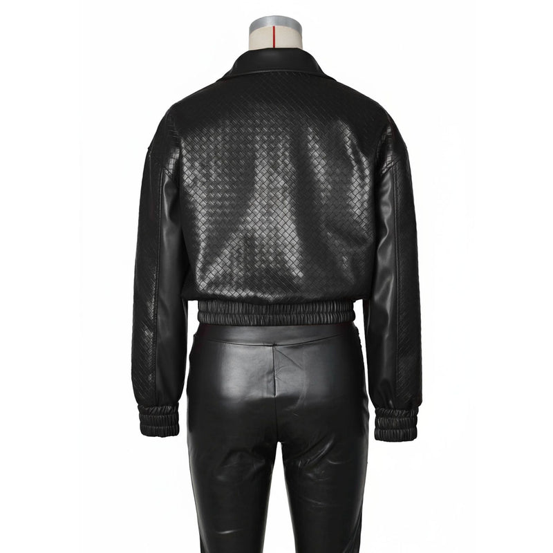 PU Leather Loose Zipper Jackets ZSD 0774