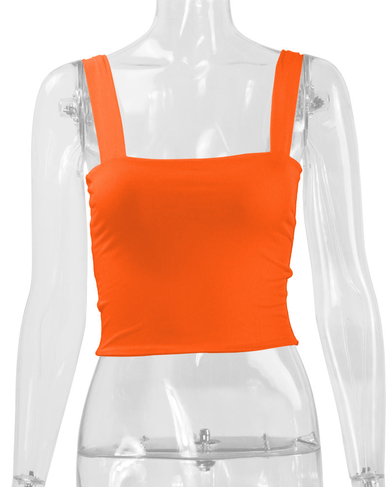 Sexy Solid Color Sleeveless Tank Tops YMYF 0893