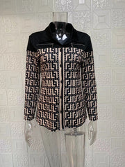 Long Sleeve Single breasted Printed Lapel Coat GYSM W0708