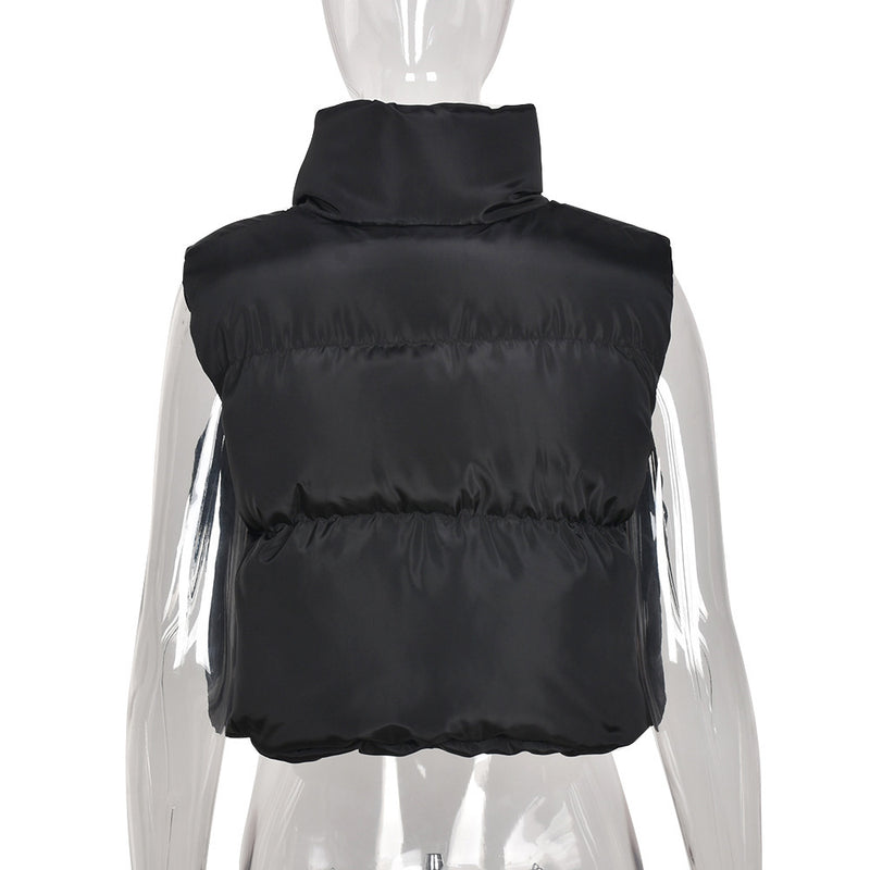 Reversible Wear Zipper Vest Warm Cotton Jacket GBTF 8099DN