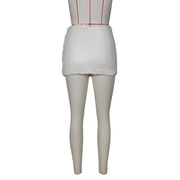 Solid Color Zipper Plush MIni Skirt ZSD 0626