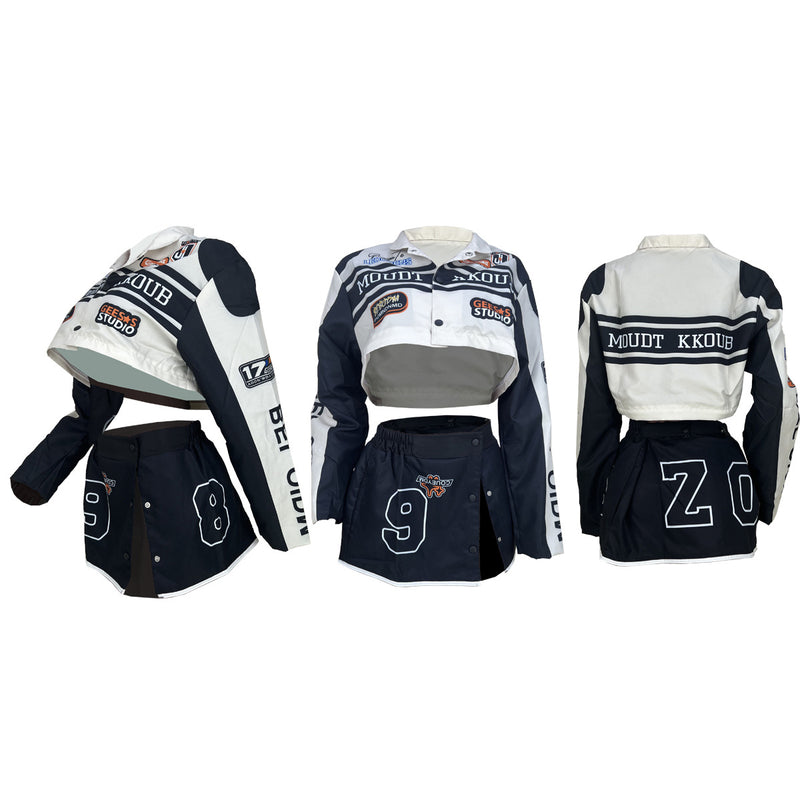 Printed Removable Two Wear Baseball Jacket MDF 5382