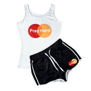 Casual Sports Print Tank Top And Shorts Two Piece Set SHD 9415