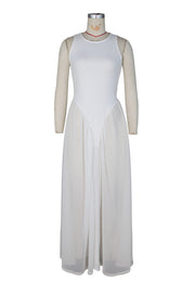 Solid Color Chiffon Patchwork Maxi Dress ZSD 0789