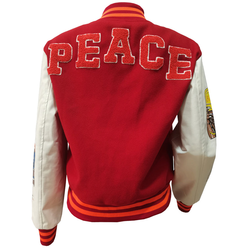 Thickened Embroidered Color Block Baseball Jacket CM 001