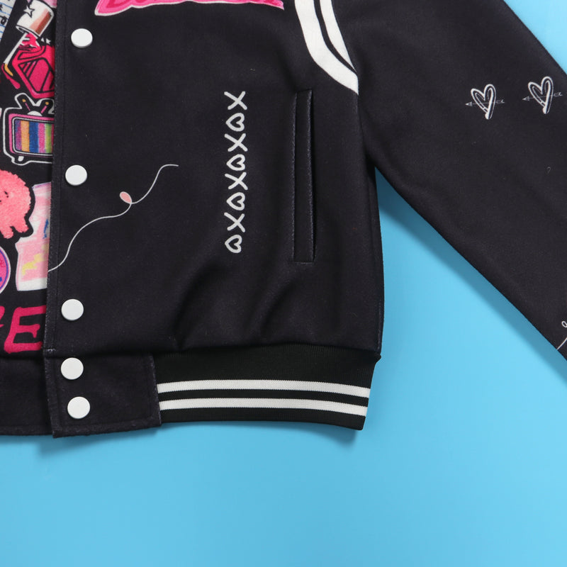 Fashion Print Cardigan Baseball Jacket Coat FSXF 529