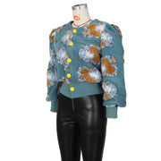 Floral Single breasted Short Coat ZSD 0562