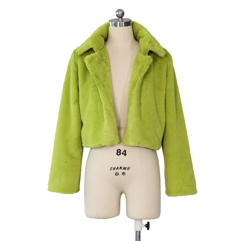 Loose Faux Fur Cardigan Fleece Jacket ZSD 0154
