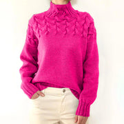 Solid Color High Collar Sweater GBLH 9856