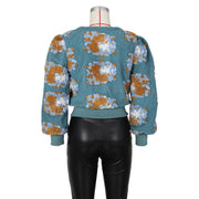 Floral Single breasted Short Coat ZSD 0562