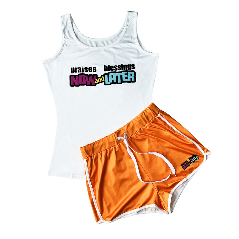 Casual Sports Print Tank Top And Shorts Two Piece Set SHD 9415