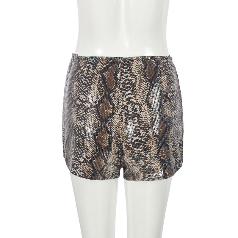 Sequin Print Casual Short GBTF 51437PHD
