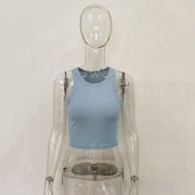 Solid Color Sleeveless Tank Tops JHYB 9072