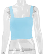 Sexy Solid Color Sleeveless Tank Tops YMYF 0893