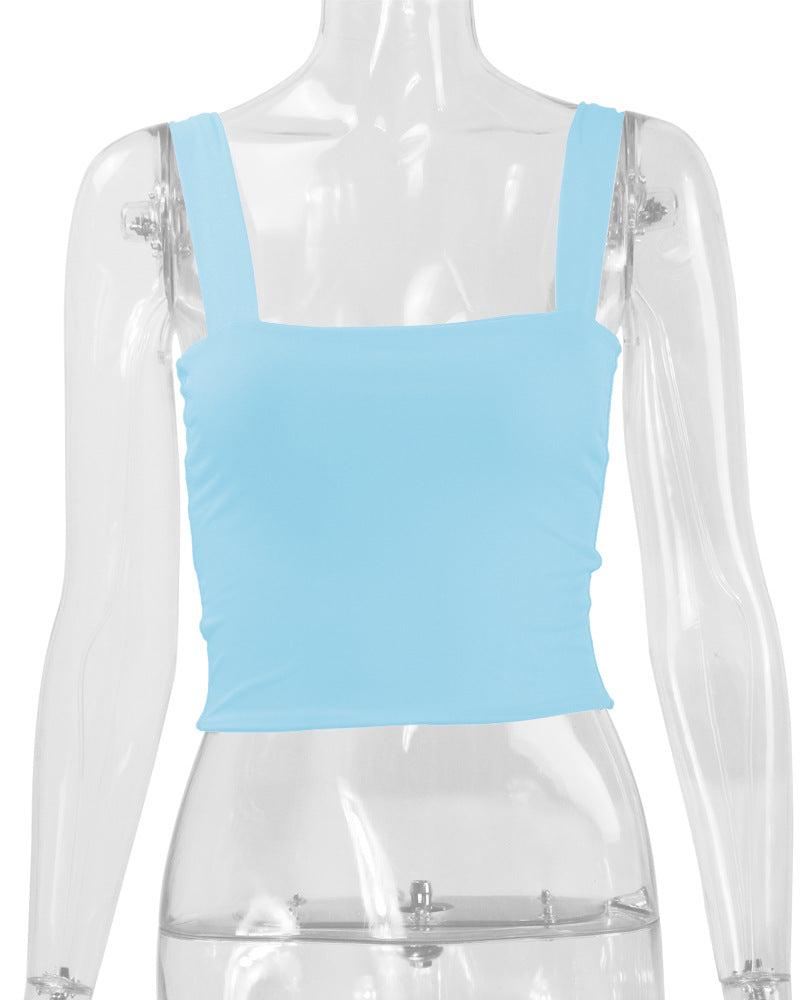 Sexy Solid Color Sleeveless Tank Tops YMYF 0893