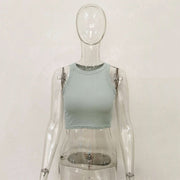 Solid Color Sleeveless Tank Tops JHYB 9072