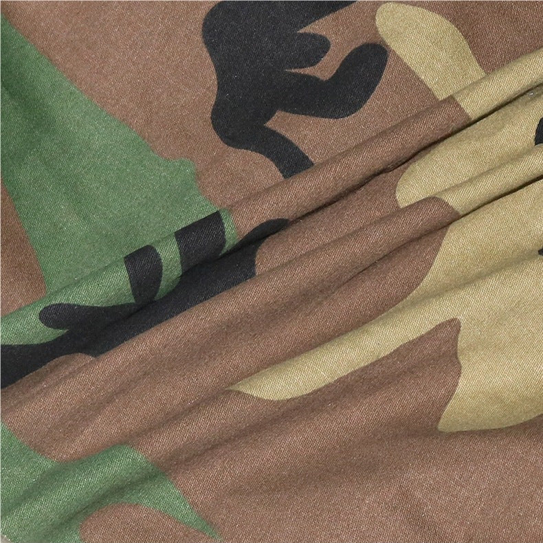 Camouflage Print Lapel Neck Short Coats SH 390421