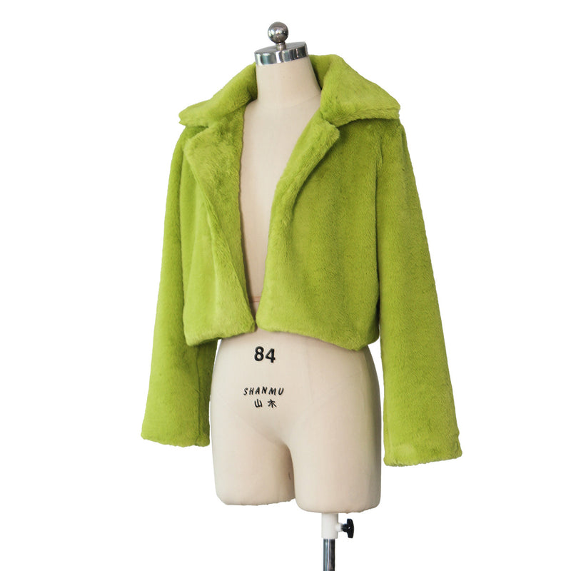 Loose Faux Fur Cardigan Fleece Jacket ZSD 0154