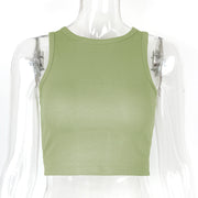 Sleeveless Solid Color Tank Tops GZJF ZJ2503