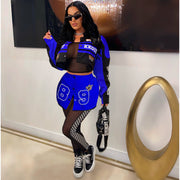 Printed Removable Two Wear Baseball Jacket MDF 5382