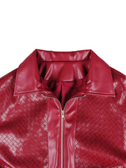 PU Leather Loose Zipper Jackets ZSD 0774