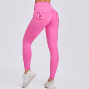 Solid Color High Waist Tight Sport Pants GQSA 8020