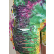 Plus Size Denim Tie Dye Ripped Hole Jeans Shorts SH 3846