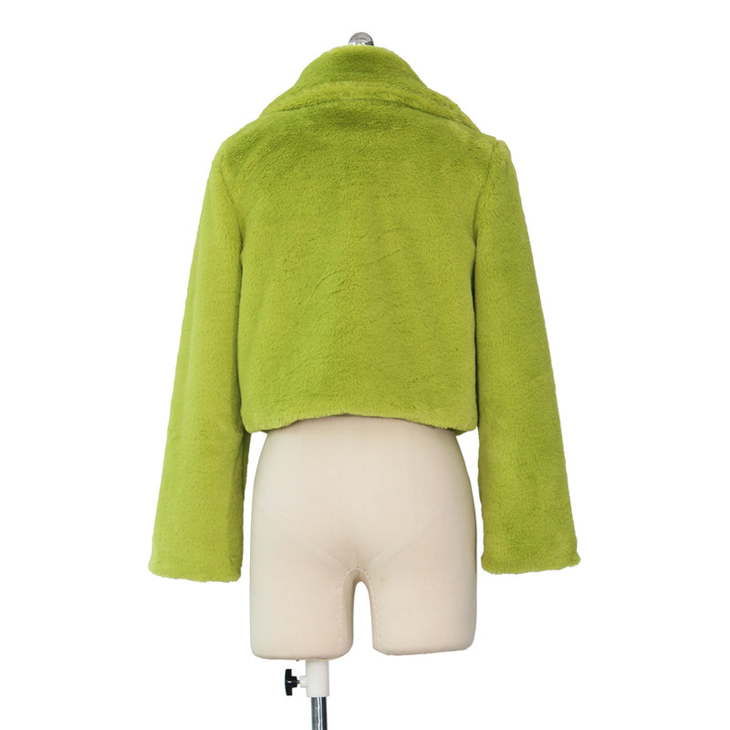 Loose Faux Fur Cardigan Fleece Jacket ZSD 0154
