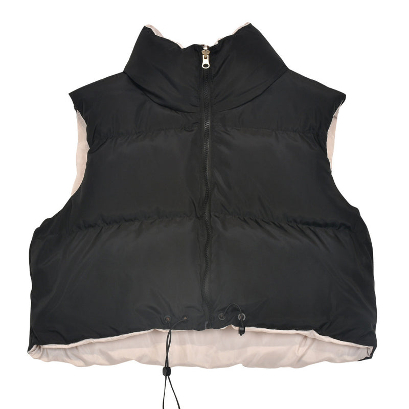 Reversible Wear Zipper Vest Warm Cotton Jacket GBTF 8099DN