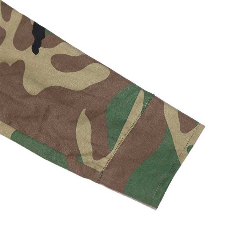 Camouflage Print Lapel Neck Short Coats SH 390421