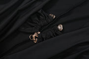 Solid Color Wrap Chest Long Sleeve Jumpsuit XEF K25Q77505