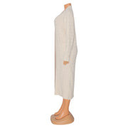 Plus Size Fashion Long Sleeve Long Sweater Jacket GOSD 6813