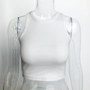 Sleeveless Solid Color Tank Tops GZJF ZJ2503