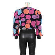 Floral Single breasted Short Coat ZSD 0562
