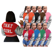 Fashion Embroidery Splicing Slim Baseball Jacket IV 8431