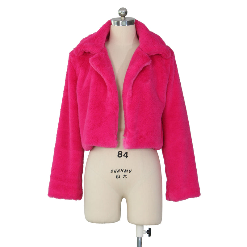 Loose Faux Fur Cardigan Fleece Jacket ZSD 0154