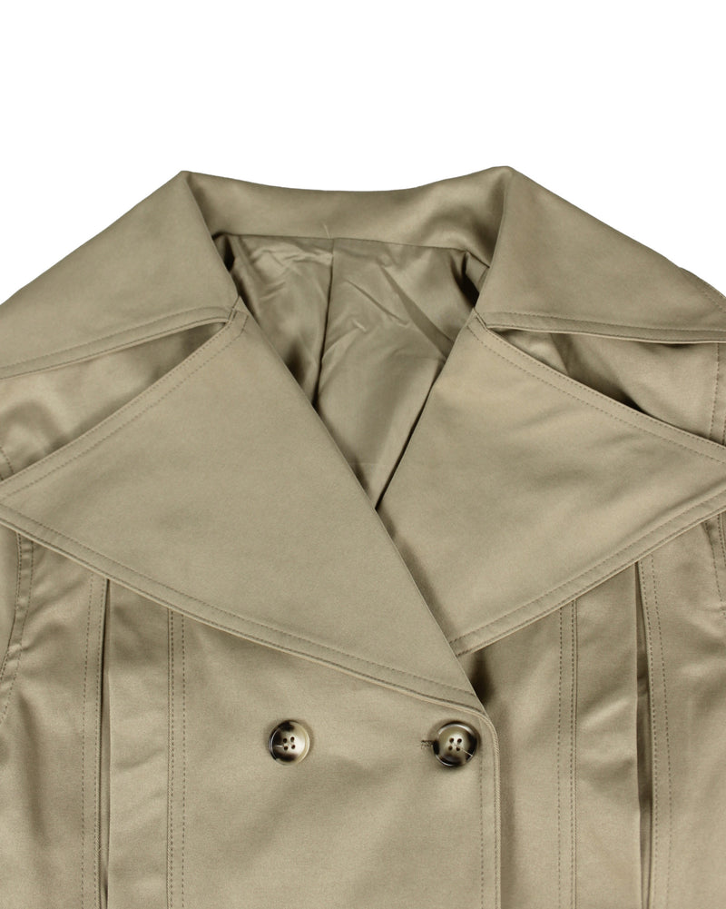 Double breasted Lapel Tie Up Coat ZSD 0776