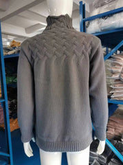 Solid Color High Collar Sweater GBLH 9856