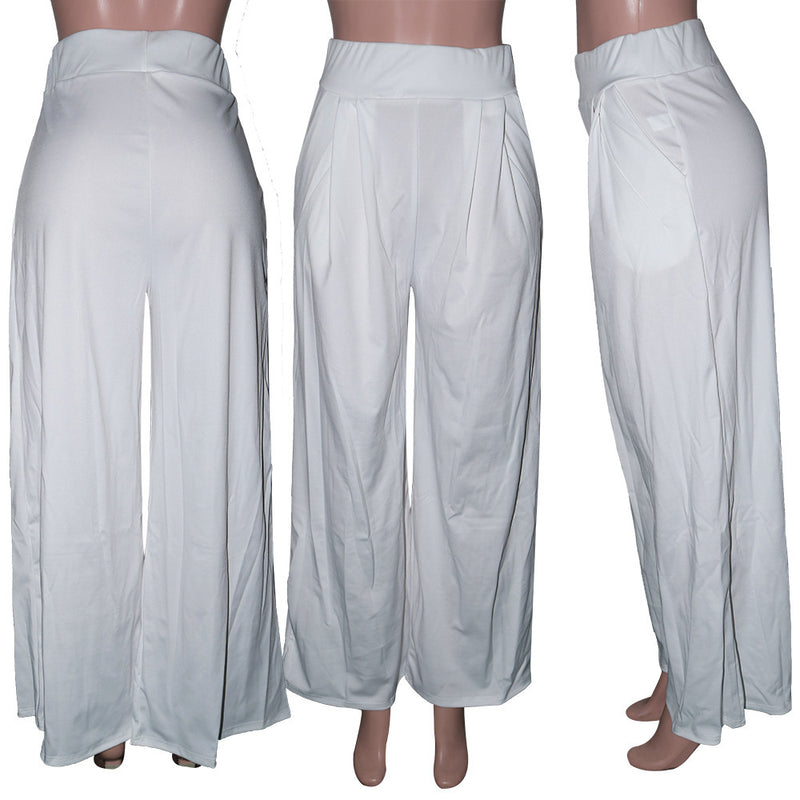 Plus Size Solid Color Loose Wide Leg Pants SH S2018