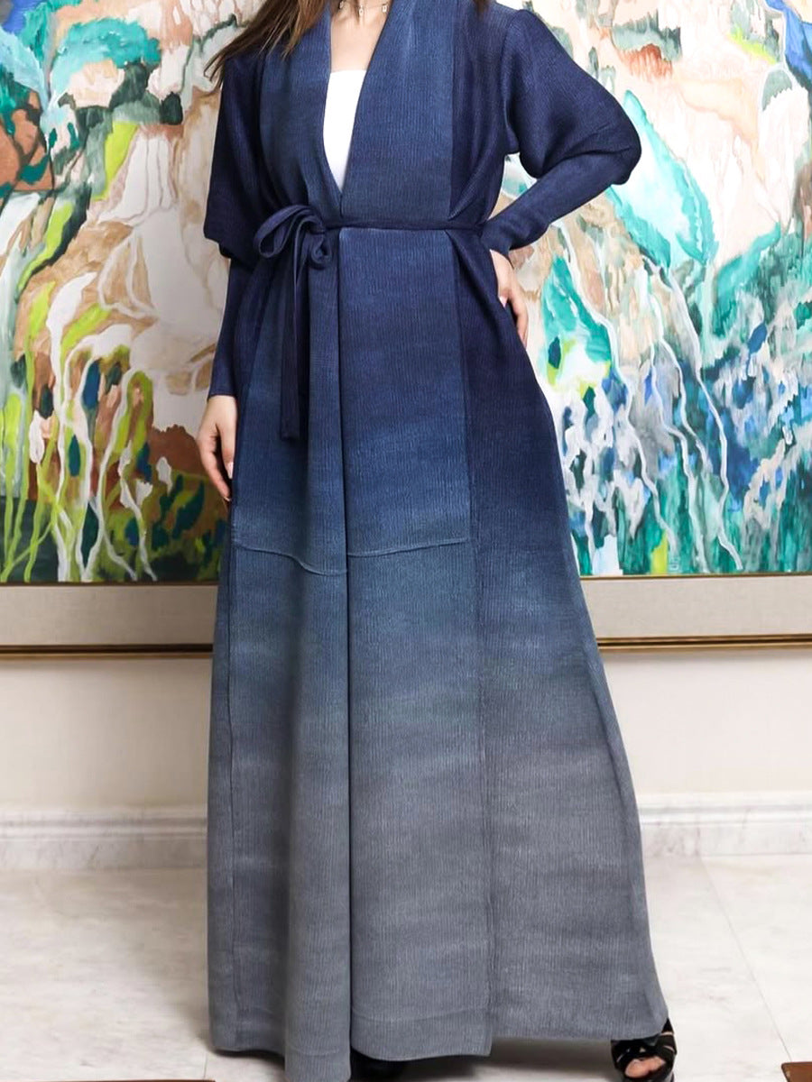 Gradient Color Print Long Coat GZRF KH 0100