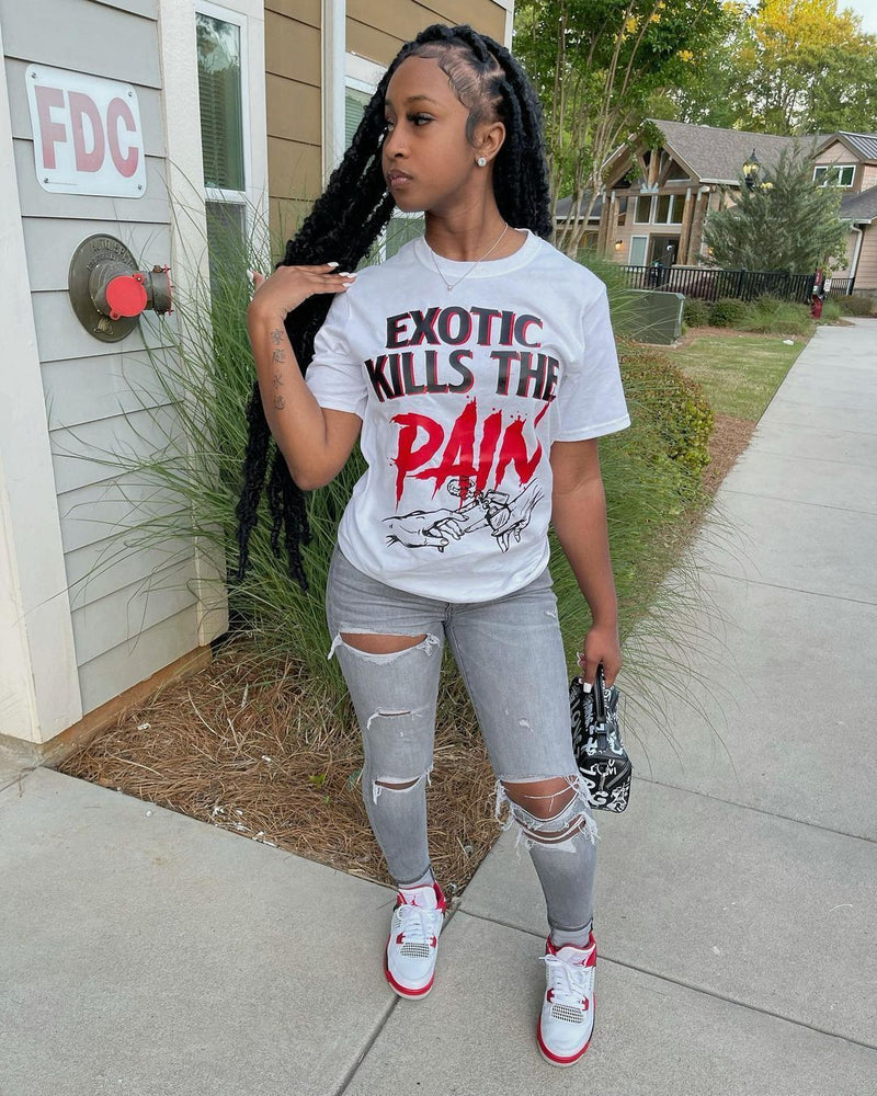 Letter Print O Neck T Shirt GXJL 40084