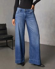 Casual Washed Loose Straight Jeans GYAN 89340