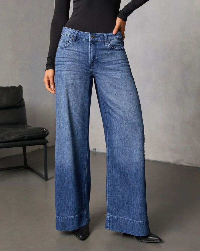 Casual Washed Loose Straight Jeans GYAN 89340