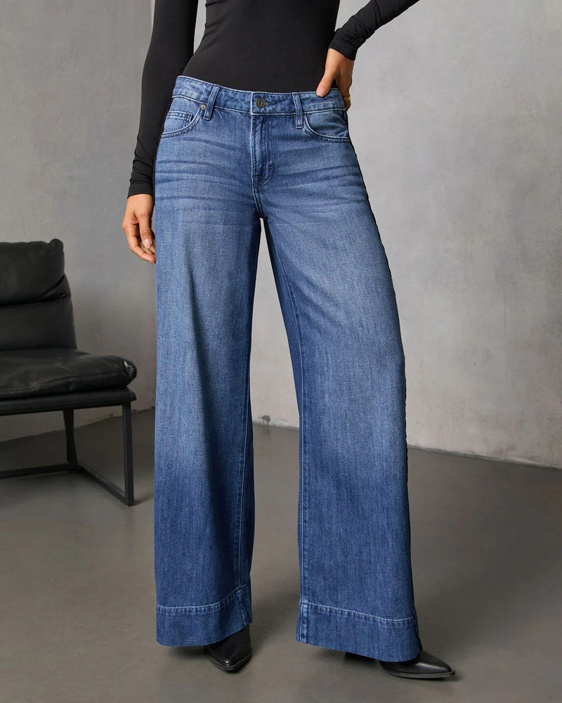 Casual Washed Loose Straight Jeans GYAN 89340
