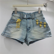 Retro Tight Denim Shorts GZYN K21025