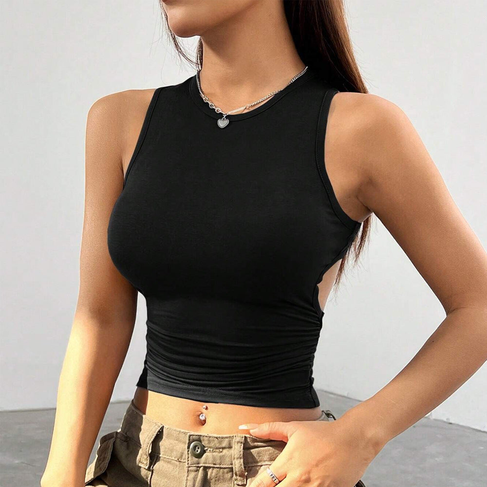 Solid Color Tight Sleeveless Tank Tops GYSQ CDEA2460