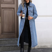 Long Sleeve Loose Denim Long Coats GYXN 20807