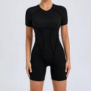 Short Sleeve Sport Backless Yoga Romper GQSA 50310