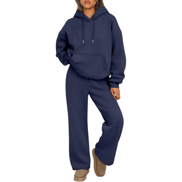 Casual Hooded Sweatshirt And Pants Suit JXZS 002
